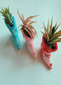 Pastel Paradise Cowboy Boot Mini Planter