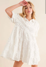 Load image into Gallery viewer, Textured Jacquard Star Embellished Mini Dress