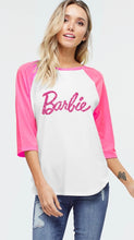 Load image into Gallery viewer, Barbie Raglan Sleeve Top