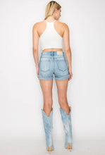 Load image into Gallery viewer, Star Rhinestone High Rise Denim Shorts