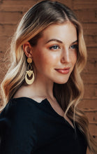 Load image into Gallery viewer, Gold Geometric Dangle Earrings