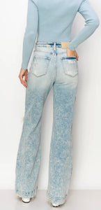 Button Fly Distressed Light Wash Jeans