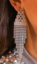 Load image into Gallery viewer, Glam Girl Silver Beaded Tassel Earrings