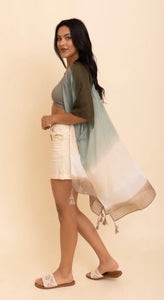 Multi Gradient Kimono - Sage