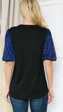 Load image into Gallery viewer, Pleat Bubble Sleeve Knit Top