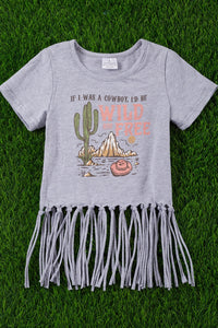 If I Was A Cowboy, I'D Be Wild and Free Kids Top