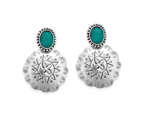 Brilliant Sun Concho Earrings