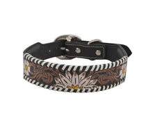 Load image into Gallery viewer, Oxy Daisy Hand-Tooled Leather Dog Collar *X-Large*