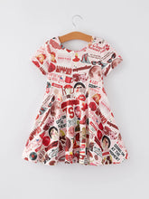 Load image into Gallery viewer, Valentine&#39;s Day Ts Rose Print Milk Silk Short Sleeve Dress