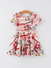 Load image into Gallery viewer, Valentine&#39;s Day Ts Rose Print Milk Silk Short Sleeve Dress