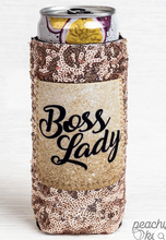 Load image into Gallery viewer, Boss Lady Sequin Can Cooler