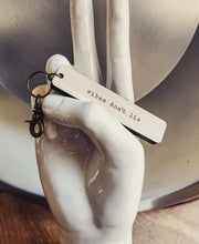 Load image into Gallery viewer, Mantra Wooden Keychain