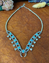 Load image into Gallery viewer, Moon Child Silver With Turquiose Stones Necklace