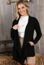 Load image into Gallery viewer, Soft and Cozy Long Sleeve Sweater Cardigan with Side Pocket