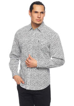 Load image into Gallery viewer, Gray Print Rodeo Clothing Men&#39;s Western Printed Shirt Style 158