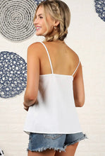 Load image into Gallery viewer, Off White Flowy Cowl Neck Slip Top