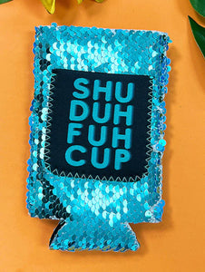 Shu Duh Fuh Cup Mint Sequin Can Cooler