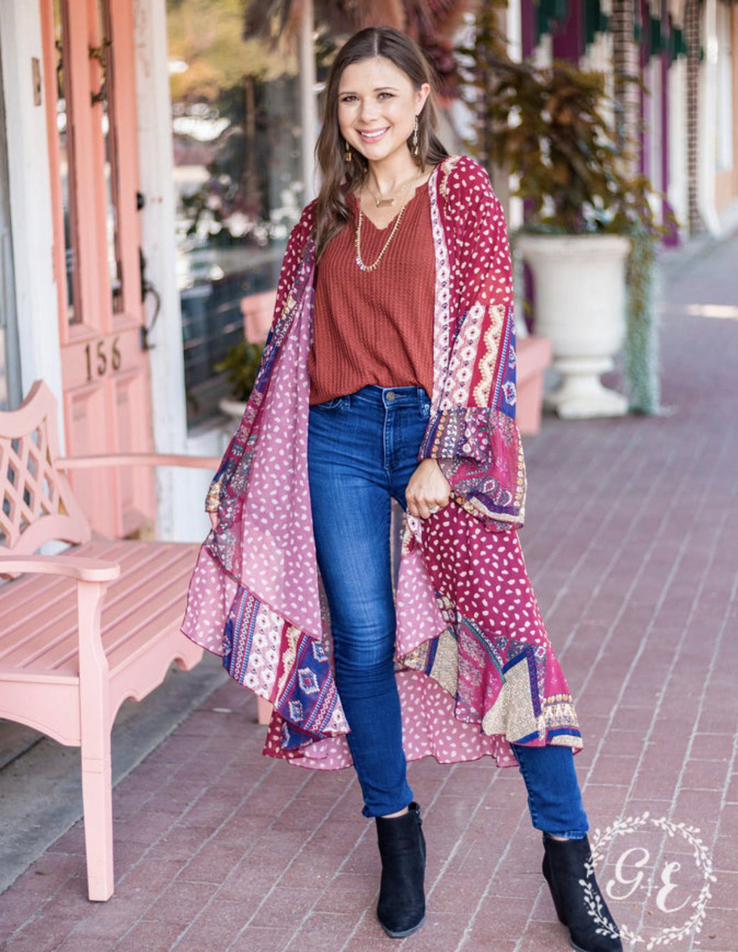 Best Bib And Tucker Kimono With Flares On Sleeve And Bottom