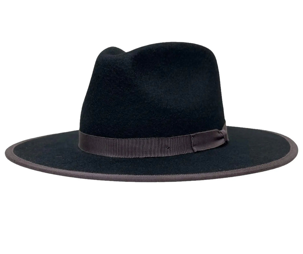 Copperville Wide Brim Felt Fedora Hat