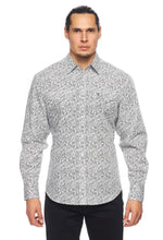 Load image into Gallery viewer, Gray Print Rodeo Clothing Men&#39;s Western Printed Shirt Style 158