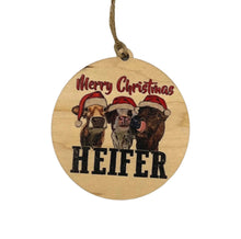 Load image into Gallery viewer, Merry Christmas Heifer Ornament