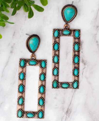 Let's Go Square Dancing Teardrop Earrings