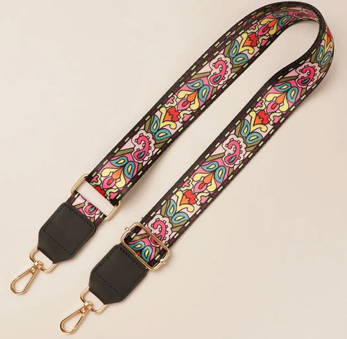 Patterned Floral Paisley Bag Strap