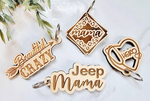 Hero, Jeep Mama, Beautiful Crazy Keychain