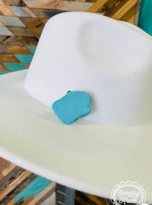 Turquiose Slab Hat Pin