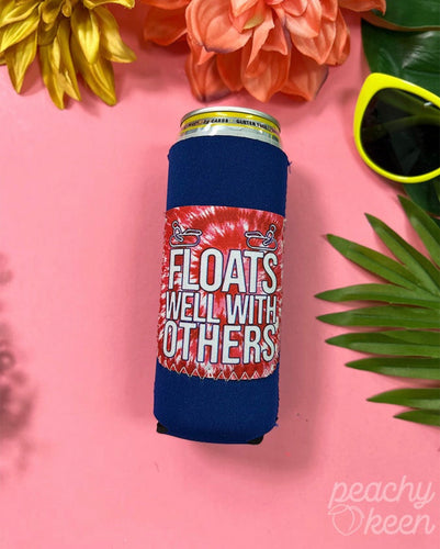 Floats Well With Others Slim Can Size Can Cooler