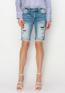 Mid Rise Bermuda Shorts