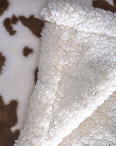 Cowhide Shearling Blanket