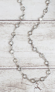 Magic Glass Silver And Crystal Necklace