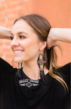 Load image into Gallery viewer, **Restock** Dusty Trails Earrings - Black / Gold