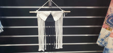 Load image into Gallery viewer, Medium Black &amp; White Macrame Wall Hanger With Fringe