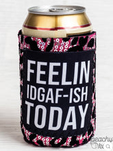 Load image into Gallery viewer, Peachy Keen Feelin IDGAF-ISH Today Sequin Can Cooler