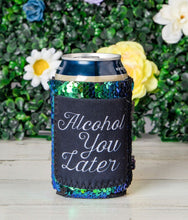 Load image into Gallery viewer, Peachy Keen Alcohol You Later Sequin Can Cooler