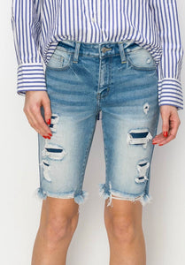 Mid Rise Bermuda Shorts